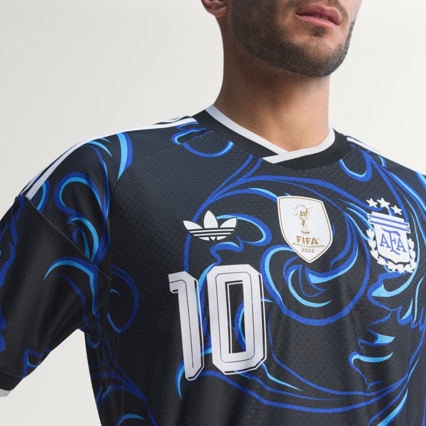 Adidas Camiseta Alternativa Selección Argentina 26 Messi Versión Jugador Black / Lucid Blue / Blue Burst