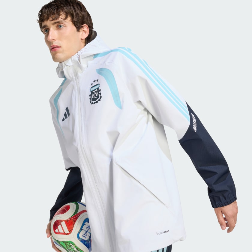 Adidas Campera Impermeable Tiro Pro Selección Argentina 26 White