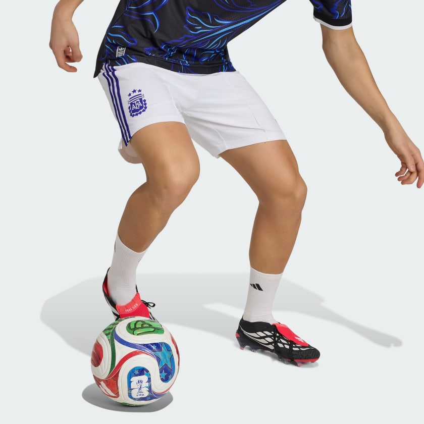 Adidas Shorts Alternativos Selección Argentina 26 Versión Jugador White / Lucid Blue