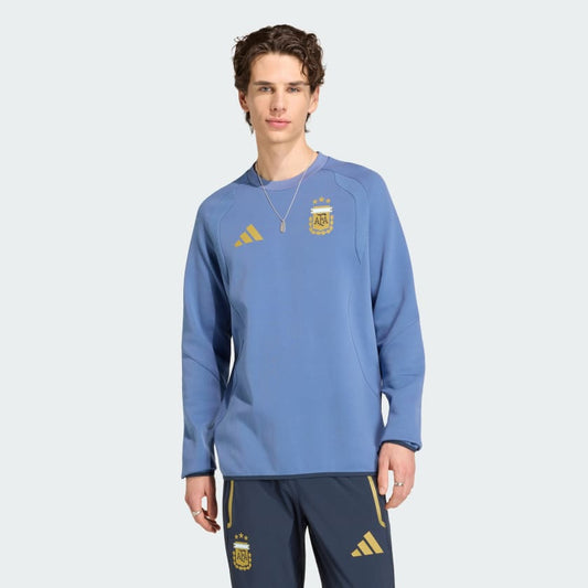 Adidas Buzo Tiro Travel Selección Argentina 26 Cuello Redondo Crew Blue