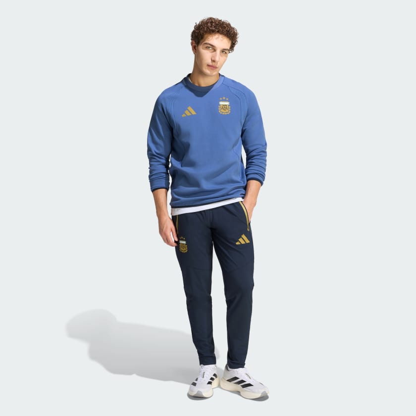 Adidas Buzo Tiro Travel Selección Argentina 26 Cuello Redondo Crew Blue