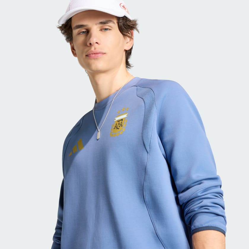 Adidas Buzo Tiro Travel Selección Argentina 26 Cuello Redondo Crew Blue
