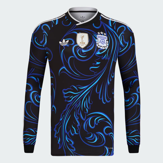 Adidas Camiseta Alternativa Selección Argentina 26 Manga Larga Black / Lucid Blue / Blue Burst