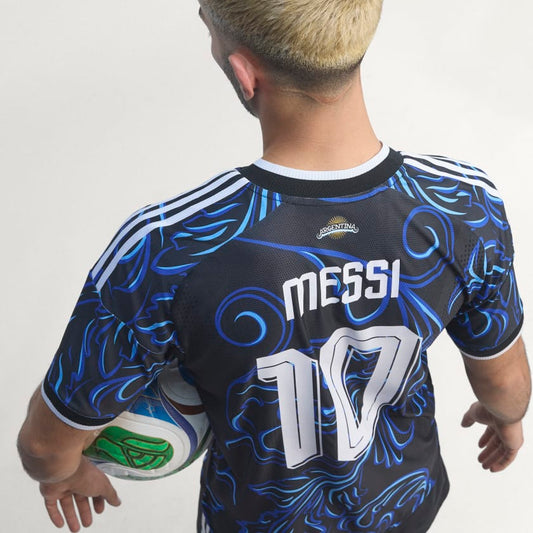 Adidas Camiseta Alternativa Selección Argentina 26 Messi Versión Jugador Black / Lucid Blue / Blue Burst