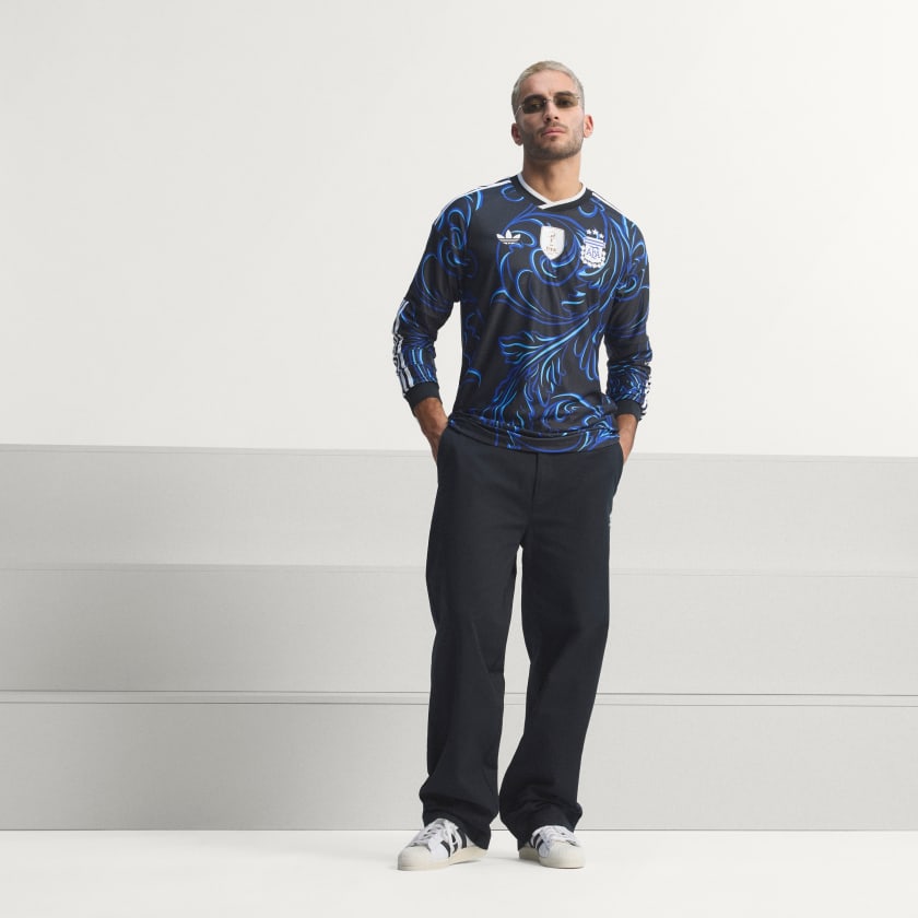 Adidas Camiseta Alternativa Selección Argentina 26 Versión Jugador Manga Larga Black / Lucid Blue / Blue Burst