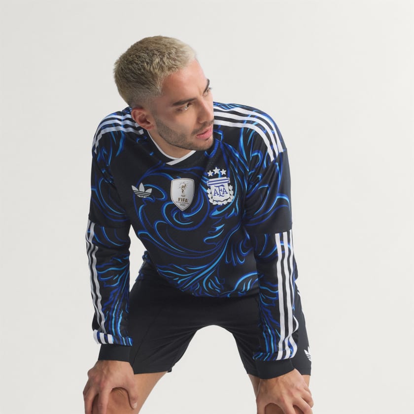 Adidas Camiseta Alternativa Selección Argentina 26 Versión Jugador Manga Larga Black / Lucid Blue / Blue Burst