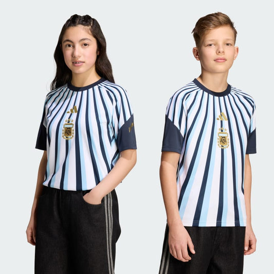 Adidas Camiseta Titular Prepartido Selección Argentina 26 Niños White