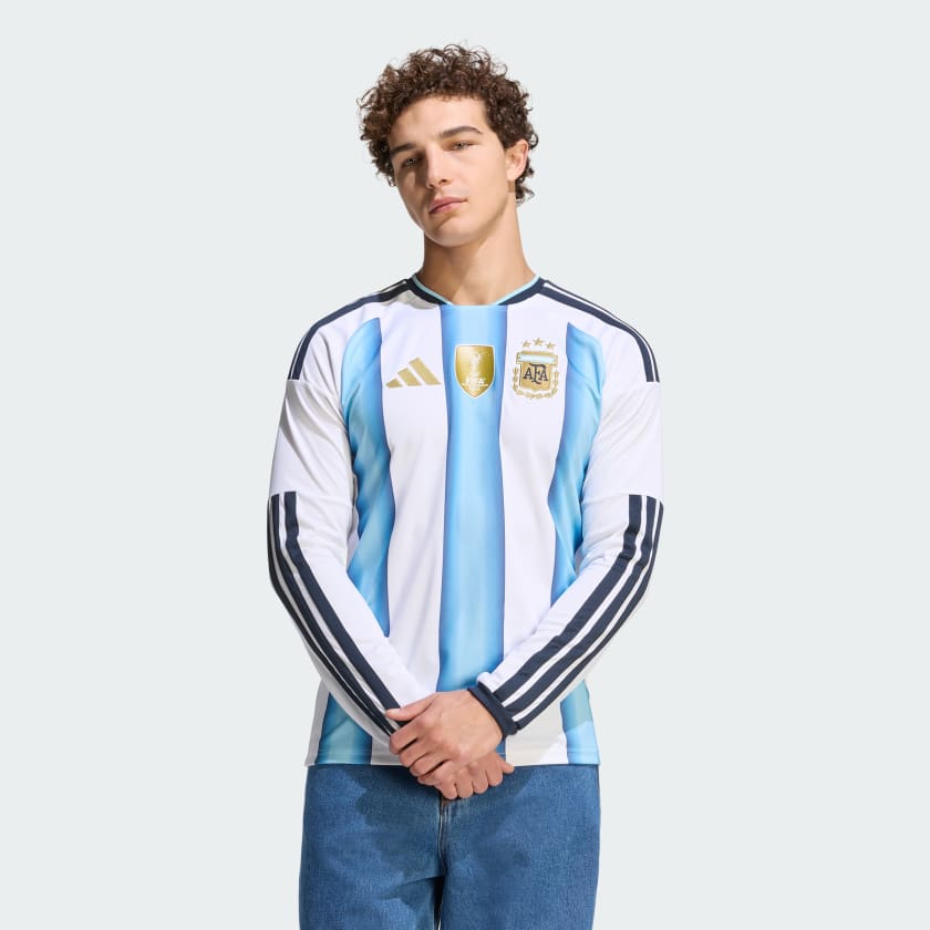 Adidas Camiseta Titular Selección Argentina 26 Manga Larga White / Icey Blue / Light Blue