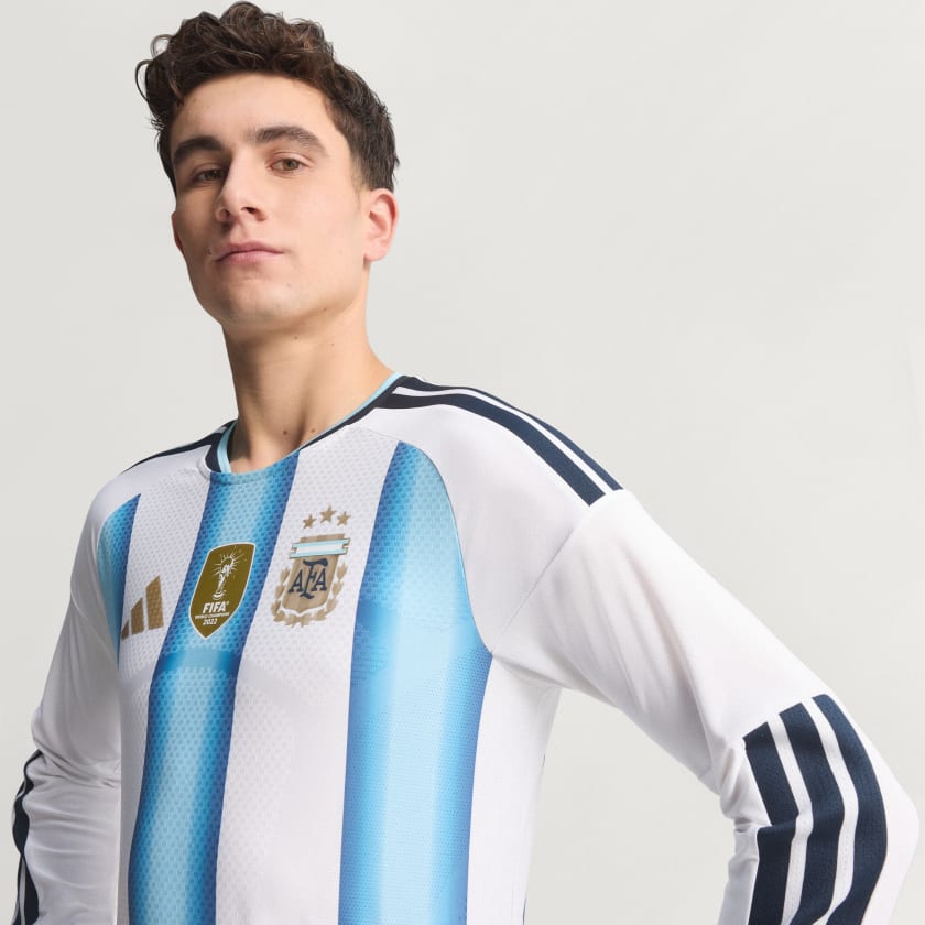 Adidas Camiseta Titular Selección Argentina 26 Manga Larga Versión Jugador White / Icey Blue / Light Blue