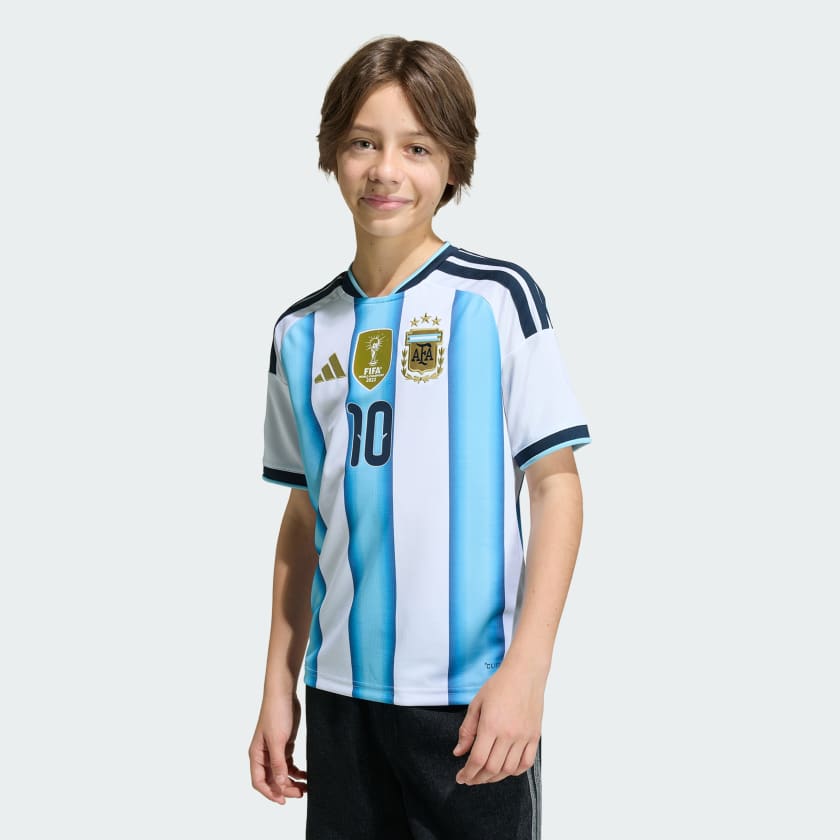 Adidas Camiseta Titular Selección Argentina 26 Versión Fan Messi Niños White / Icey Blue / Light Blue