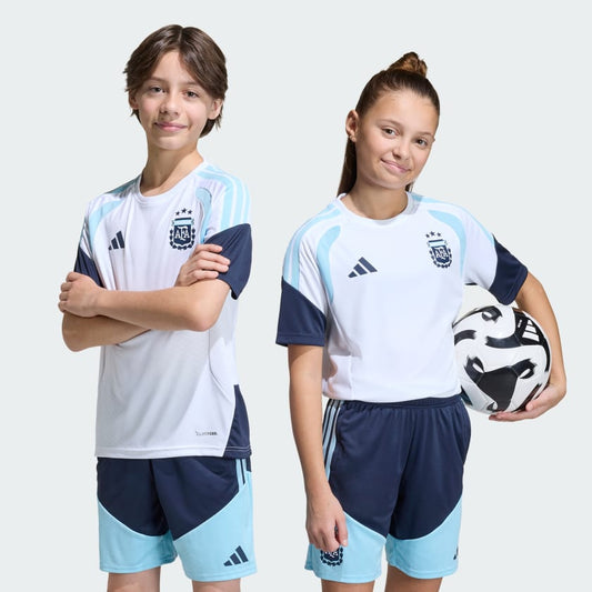 Adidas Camiseta de Entrenamiento Tiro Selección Argentina 26 Niños White