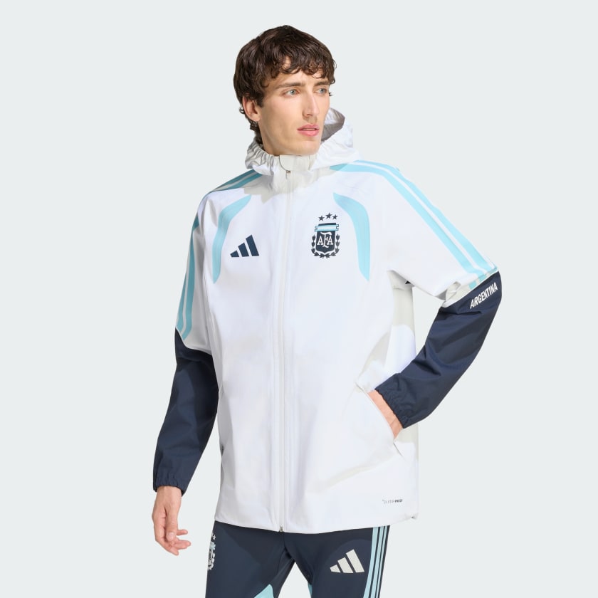 Adidas Campera Impermeable Tiro Pro Selección Argentina 26 White
