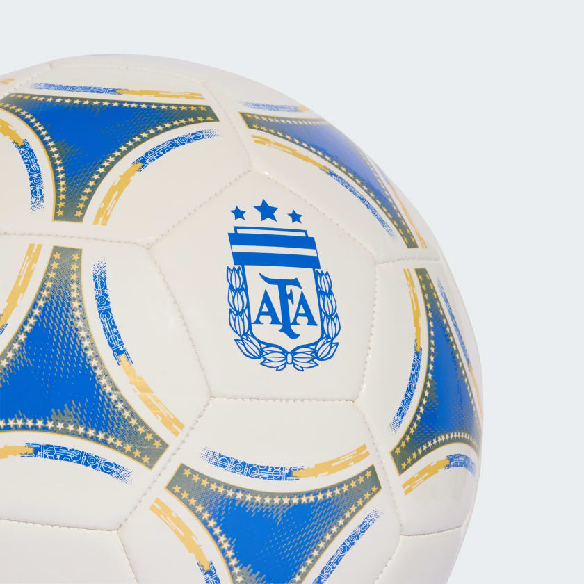 Adidas Pelota Argentina 25 Club White / Glow Blue / Gold Metallic