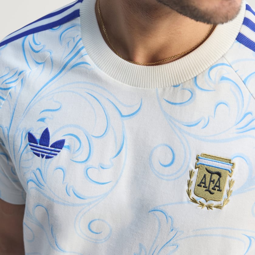 Adidas Remera Argentina Originals AOP Off White
