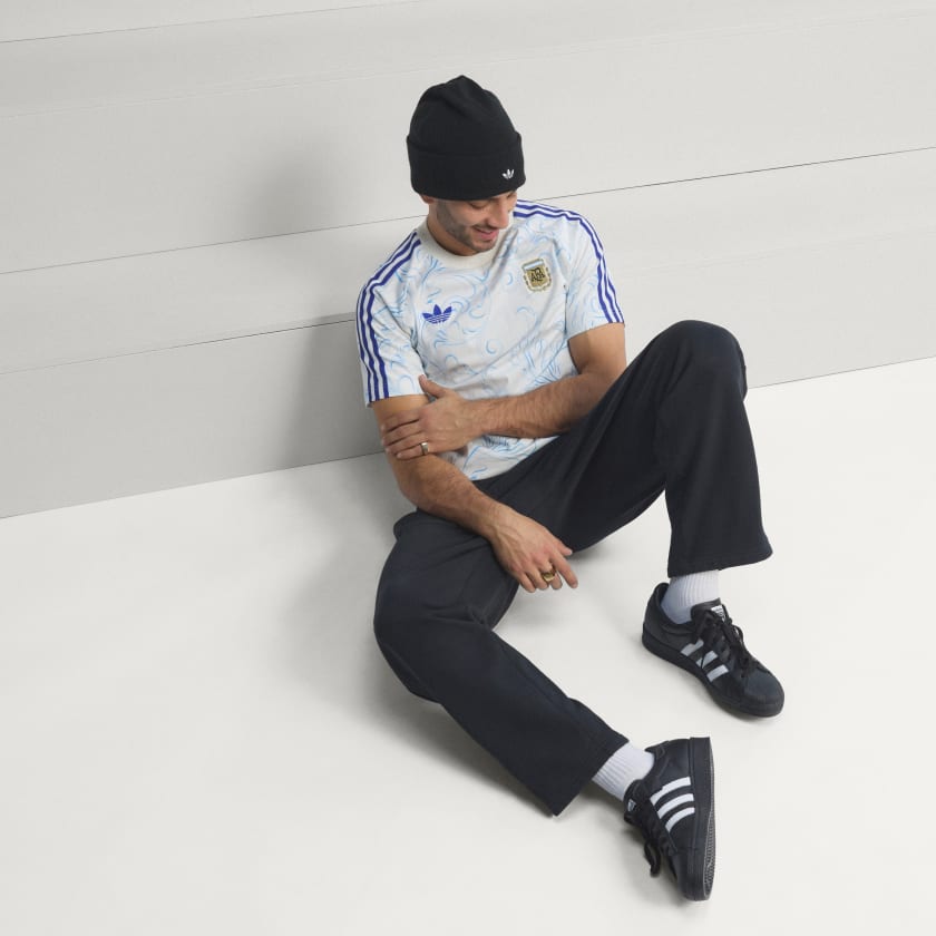 Adidas Remera Argentina Originals AOP Off White