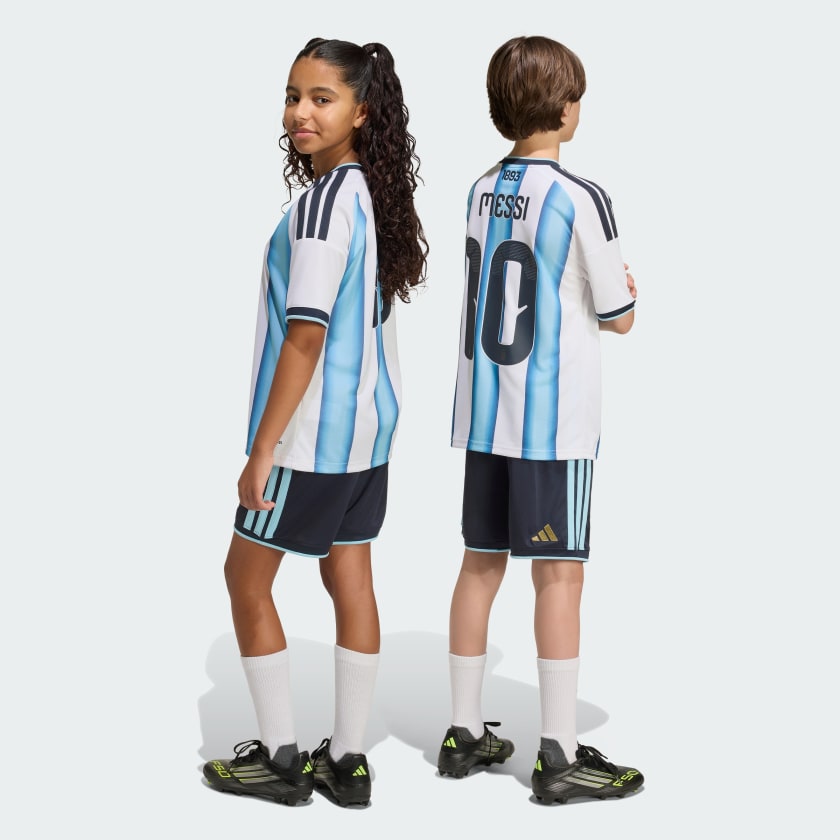 Adidas Shorts Titular Selección Argentina 26 para Niños Night Navy / Icey Blue