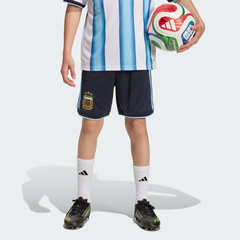 Adidas Shorts Titular Selección Argentina 26 para Niños Night Navy / Icey Blue
